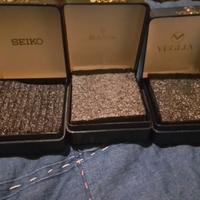 3 BOX OROLOGIO SEIKO BULOVA E VEGLIA VINTAGE