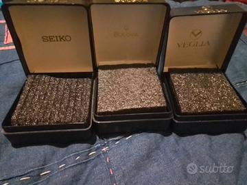 3 BOX OROLOGIO SEIKO BULOVA E VEGLIA VINTAGE