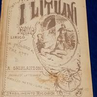 libretto d'opera del dramma lirico "I Lituani" 