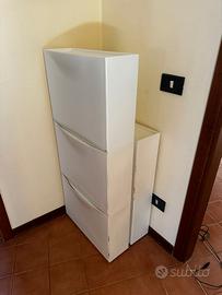 Scarpiere IKEA Trones bianche salvaspazio