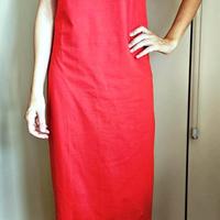 Vestito rosso lungo