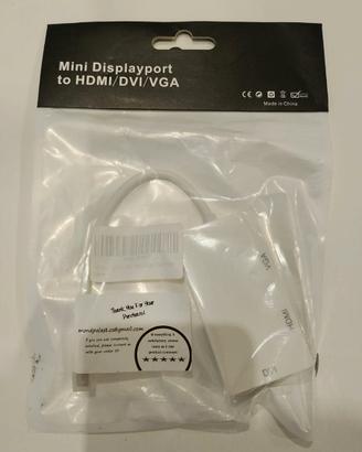 adattatore Mini Displayport to HDMI/DVI/VGA nuovo