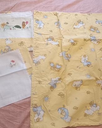 set lenzuola culla neonato
