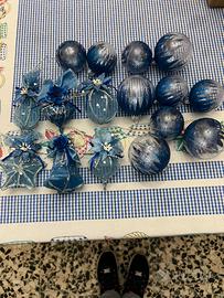 Addobbi per albero di natale azzurri