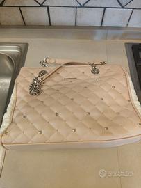 Borsa Roccobarocco rosa cipria trapuntata con cate