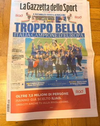 La gazzetta dello sport Italia Campione d’Europa