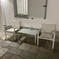 Set giardino terrazzo bianco