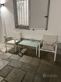 Set giardino terrazzo bianco