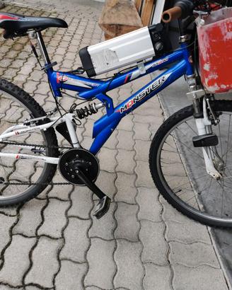 bici mountain bike, trasformata ebike