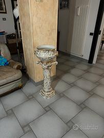 Colonna con vaso fioriera vintage