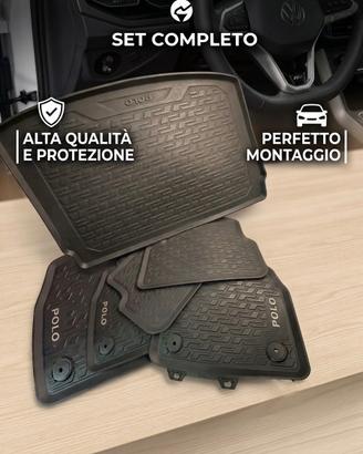 Tappetini in Gomma Originali VW Polo + Vasca Baule