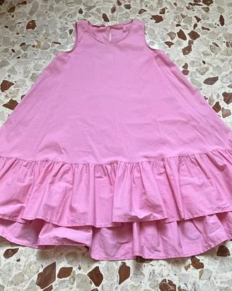 Vestito rosa a palloncino