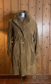 Cappotto in vera pelle scamosciata Combipel taglia