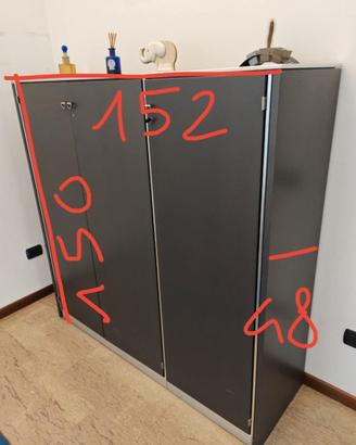 cassettiera e mobile per ufficio color antracite