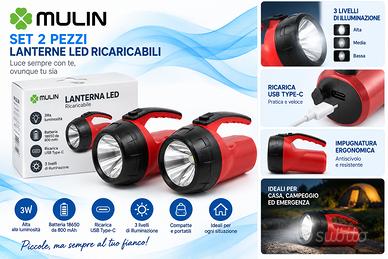 SET 2 PEZZI – Lanterne LED Ricaricabili MULIN 3W U