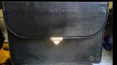 Borsa 24H Pelle Nera Gianni Versace Vintage 