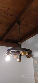 Coppia lampadari ruota di carro