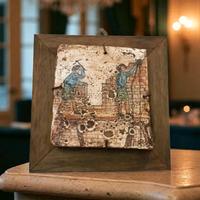 quadro mattonella antichi mestieri: costruttore