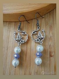 orecchini artigianali con perle di fiume 