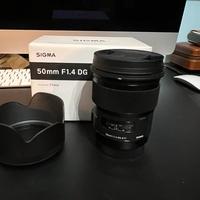 Sigma 50mm f1.4 ART attacco Canon