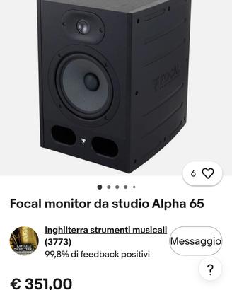 N#2 Focal monitor da studio Alpha 65
