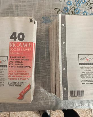 Quaxima 80-40 fogli ricambio a righe a 1,50€ l'uno