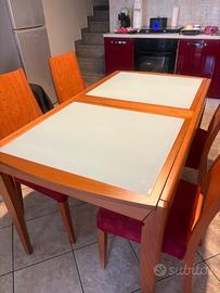 Tavolo allungabile Calligaris + 4 sedie