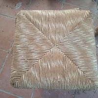 due sedute impagliate per sedie di legno 