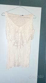 canotta donna taglia S Luc Op con pizzo 