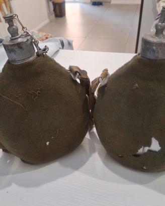 Coppia borracce militari seconda guerra mo