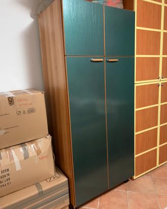 Dispensa Armadio Cucina Verde Bottiglia Aiko