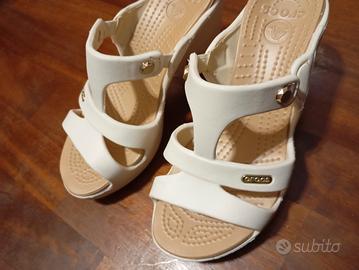 Ciabatte/scarpe alte Crocs originali bianche