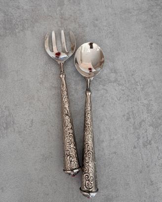 Set vintage in due pezzi, argentato