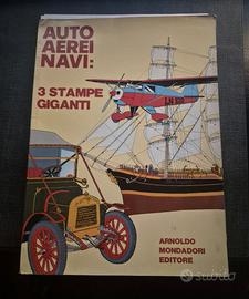 Auto-Aerei-Navi Tre Stampe Giganti 1970 Mondadori