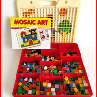 Gioco in scatola mosaic chiodini tavolo vintage