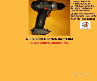 TRAPANO A BATTERIA METABO BS 12 N-CD