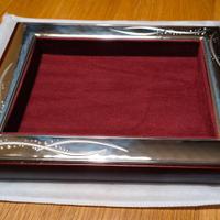 Portachiavi da tavolo vuota tasche legno argento