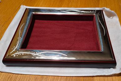 Portachiavi da tavolo vuota tasche legno argento