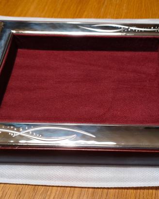 Portachiavi da tavolo vuota tasche legno argento