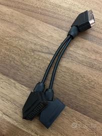 cavo sdoppiatore SCART nero di tipo "Y"