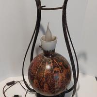 lampada Vintage con base a forma di mappamondo