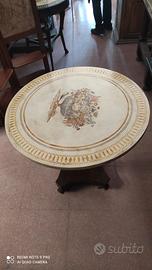 Scagliola piano di Tavolo antico