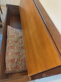 panca contenitore in legno massello