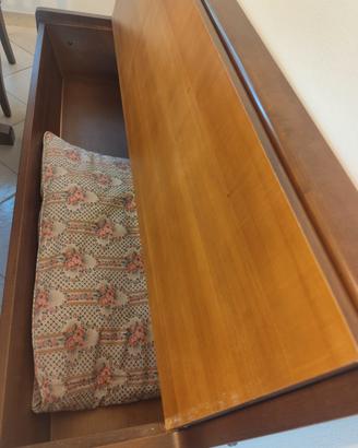 panca contenitore in legno massello