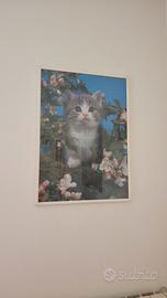 quadro puzzle gatto