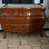 Cassettone comó stile Luigi XV + 2 comodini