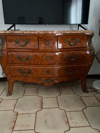 Cassettone comó stile Luigi XV + 2 comodini