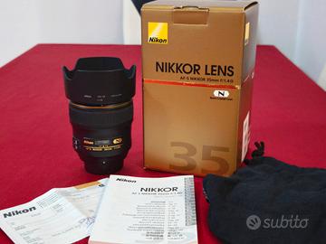 NIKON NIKKOR AF-S 35mm f1.4 G Nano come nuovo