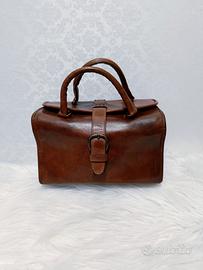 Borsa Vintage a Bauletto in pelle
