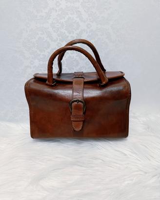 Borsa Vintage a Bauletto in pelle
